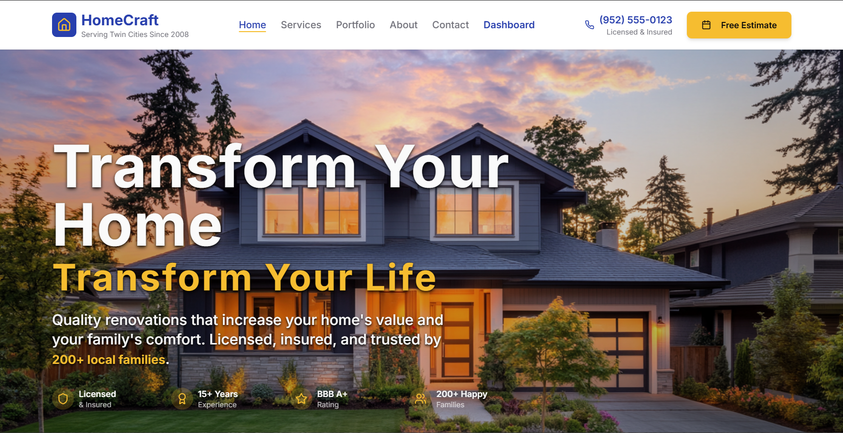 HomeCraft Website Preview