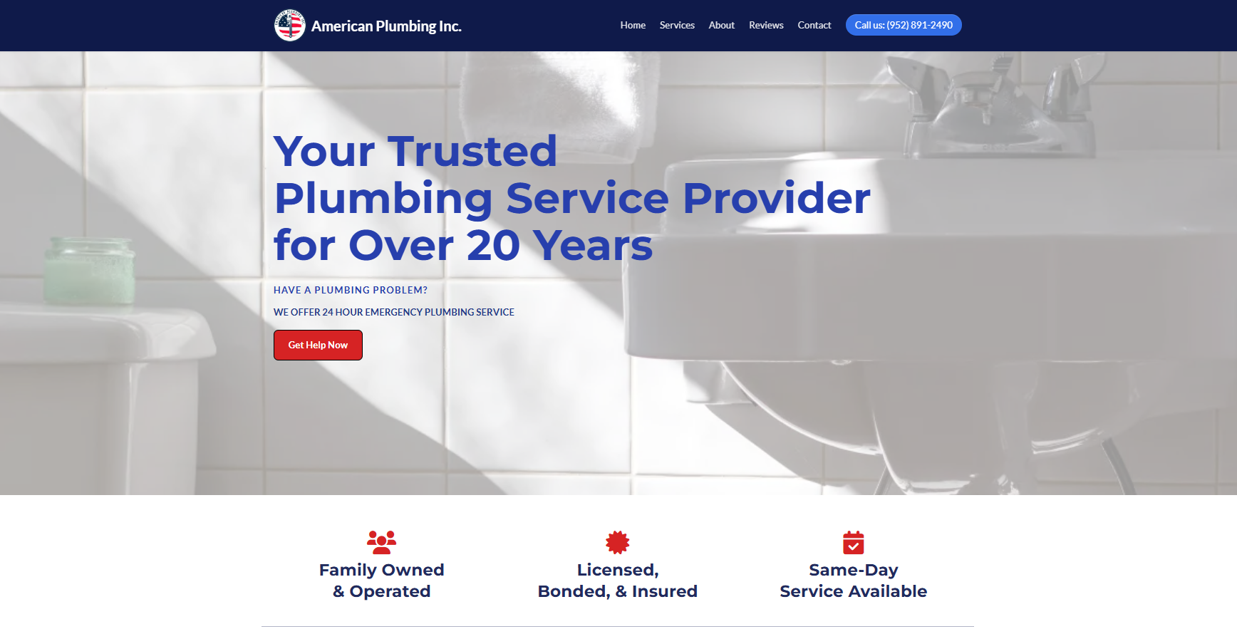 American Plumbing Website Preview